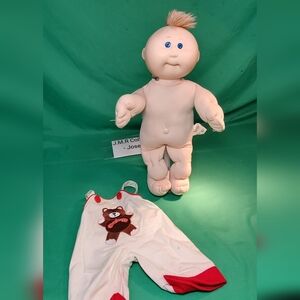 Blue-Eyed Baby - Teddy Bear overall Cabbage Patch Original Appalachian Artworks